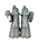 Prada Monolith Leather and Re-Nylon Pouch Boots