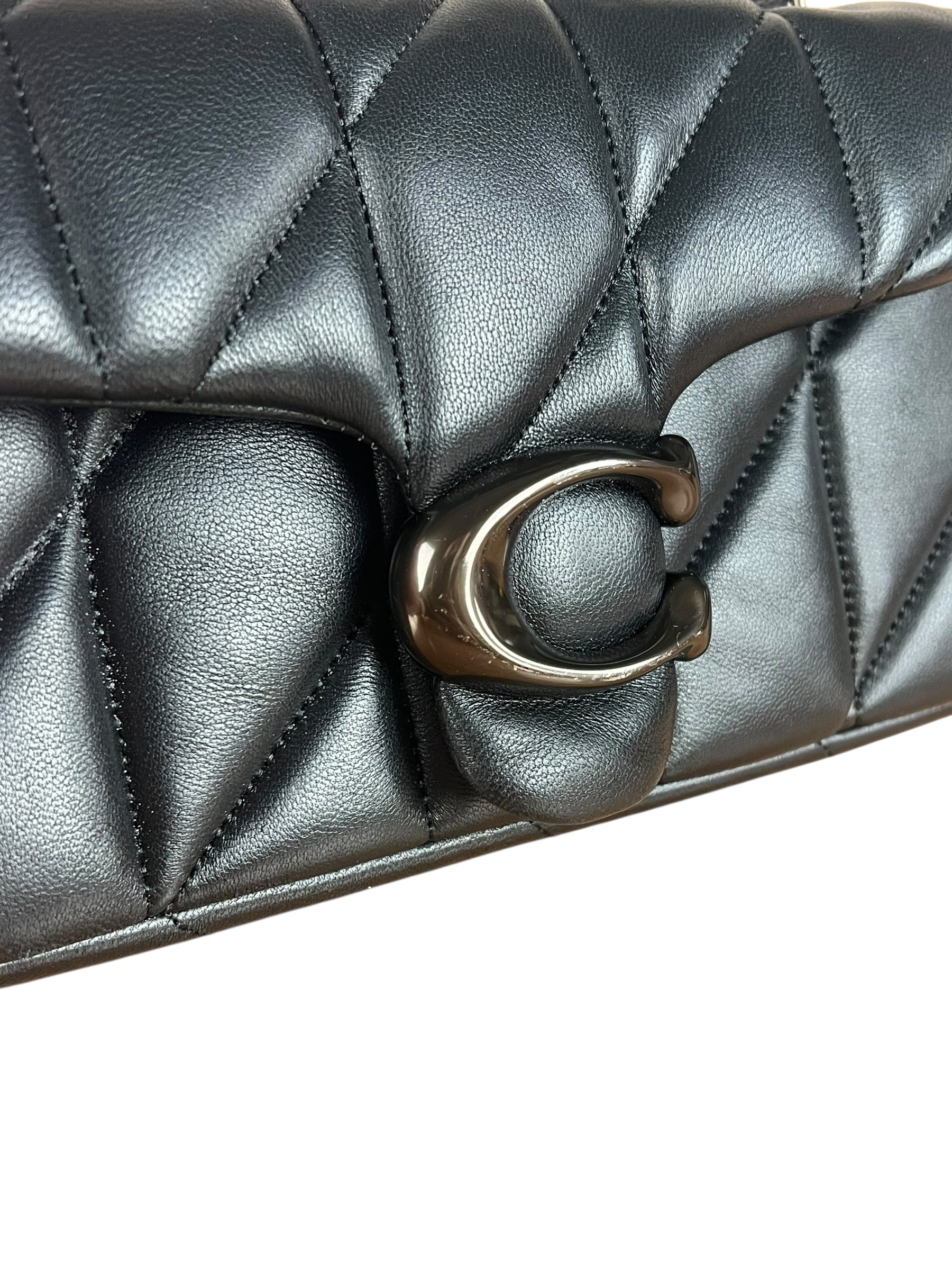 Coach Nappa Leather Black Tabby 18 Crossbody