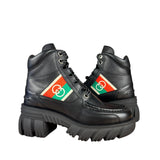 Gucci Romans Leather Interlocking G Ankle Boots