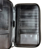 Gucci Diamante Leather Zippy Top Handle Organizer