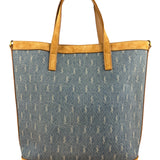 Saint Laurent Monogram Print Denim Bucket Tote