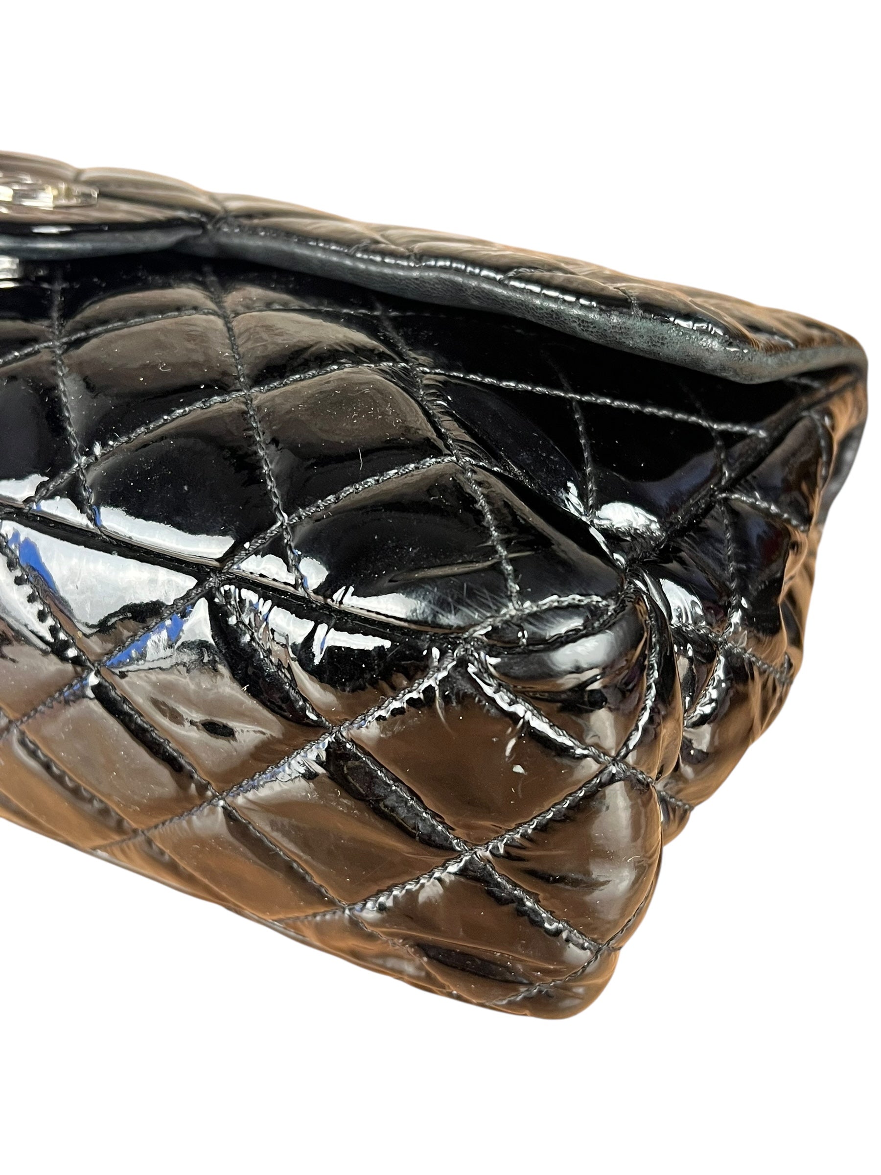 Chanel Black Patent Leather Classic Flap Bag ('08-'09)