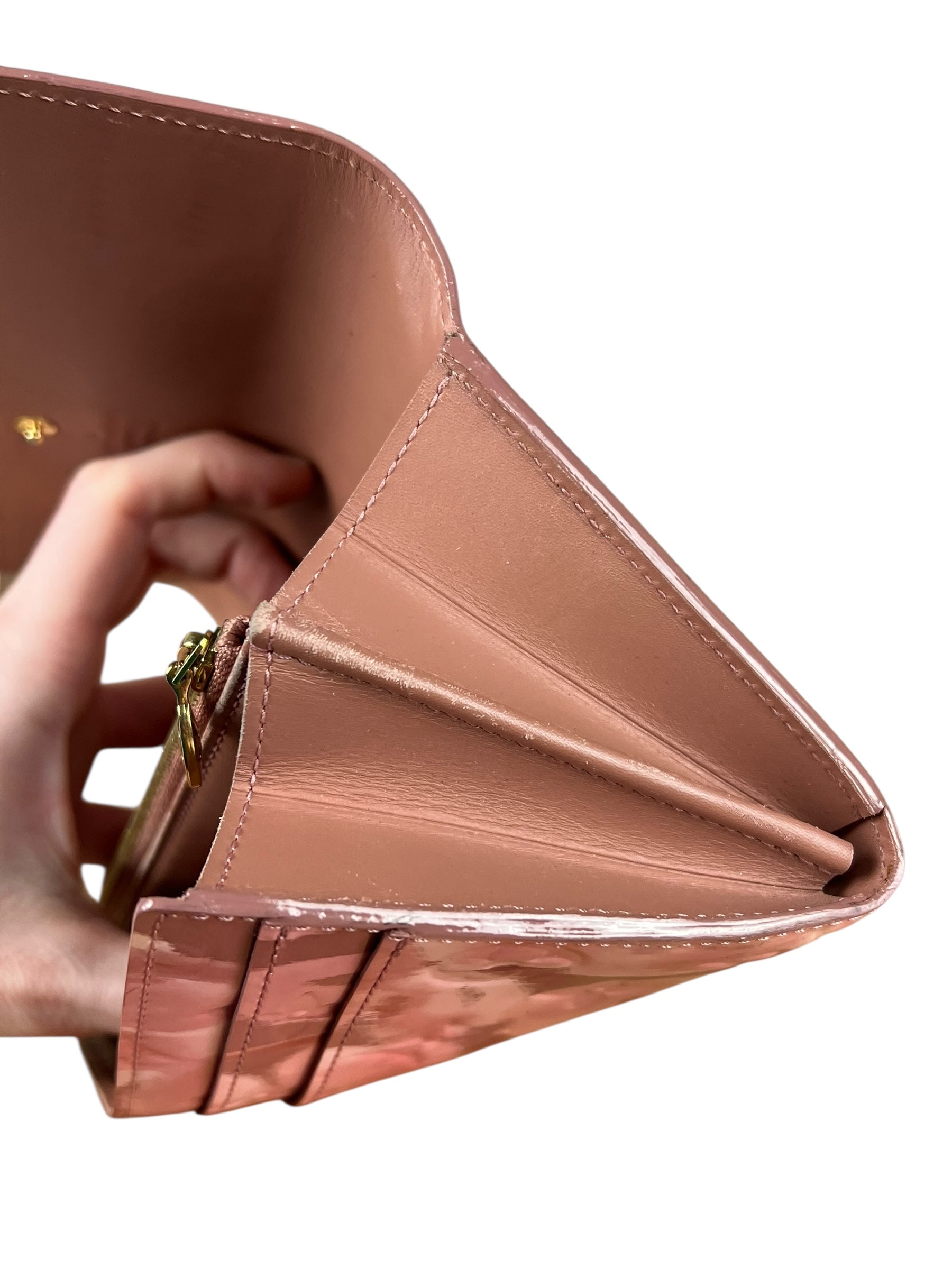 Louis Vuitton Monogram Vernis Floral Rose Long Wallet