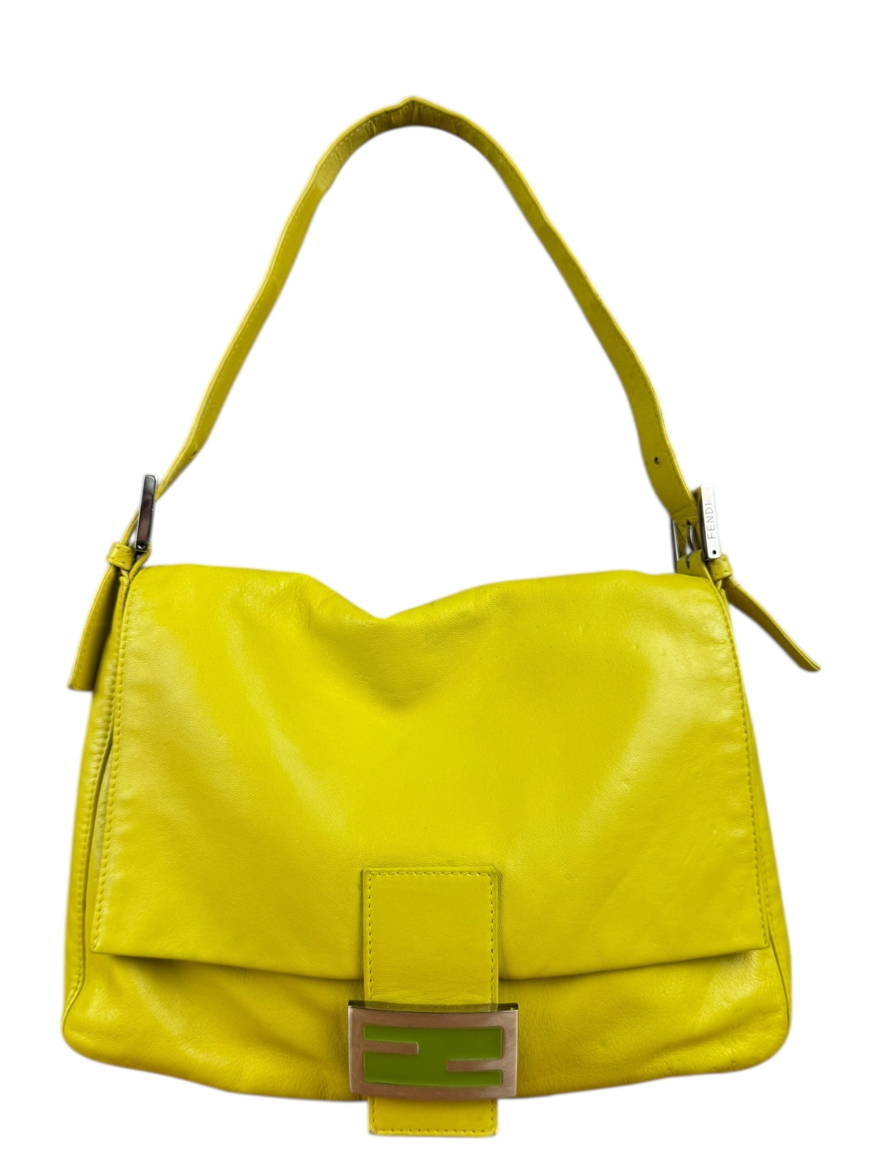Fendi Yellow Leather Mamma Baguette