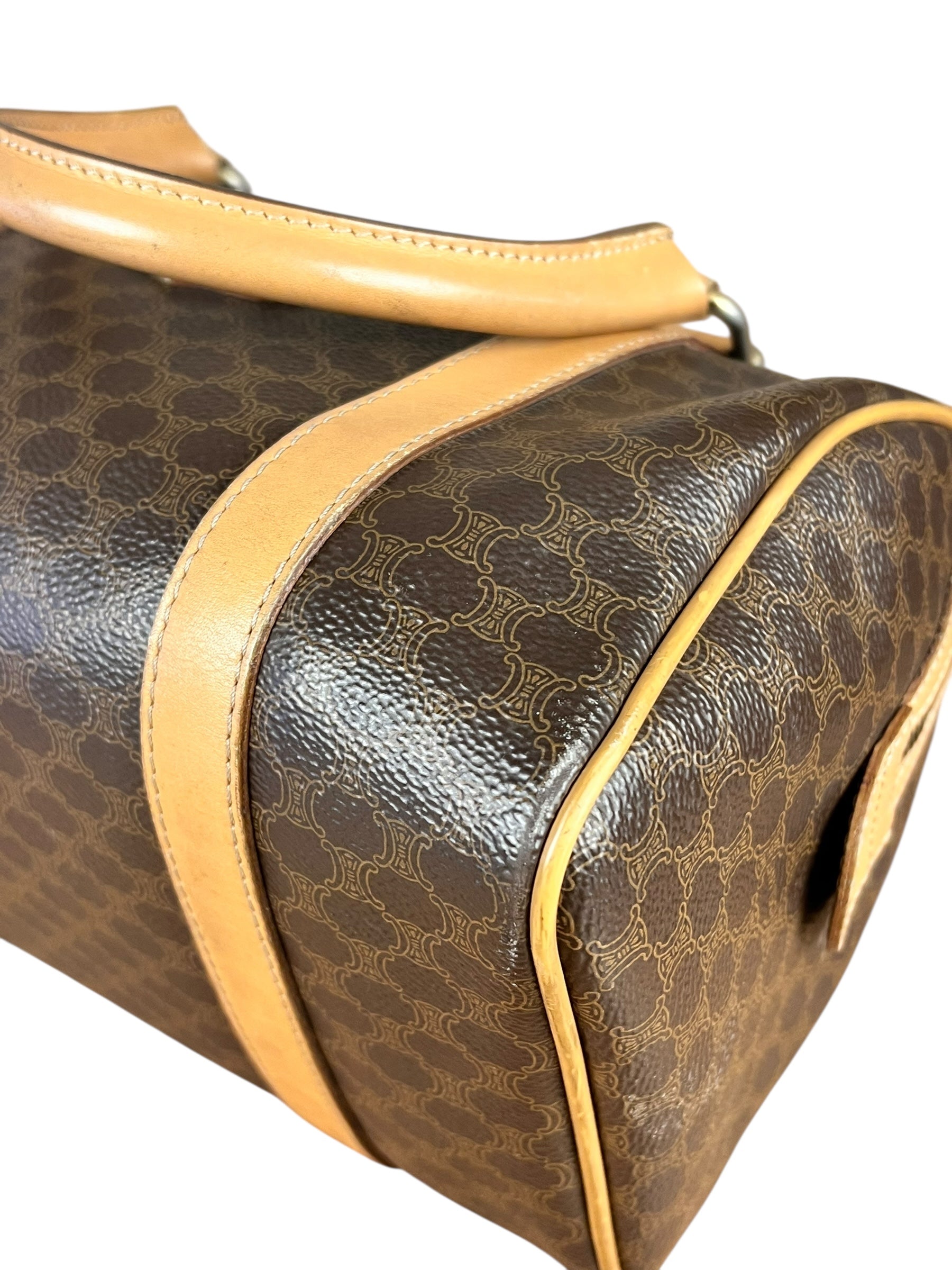 Celine Macadam Vintage Mini Boston Handbag