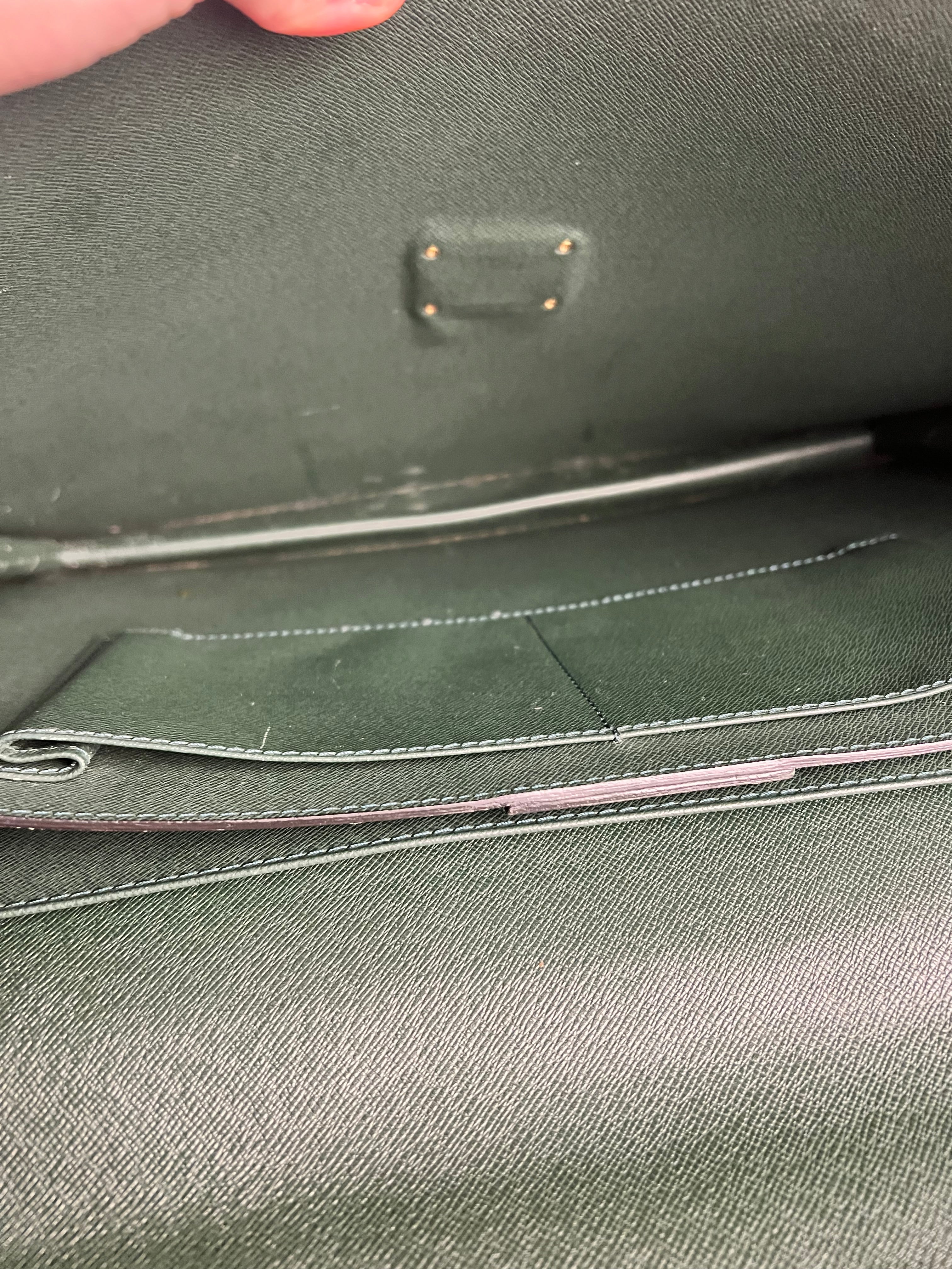 Louis Vuitton Epi Green Top Handle Briefcase