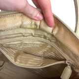 Prada Leather Tote Bag Beige/Ivory