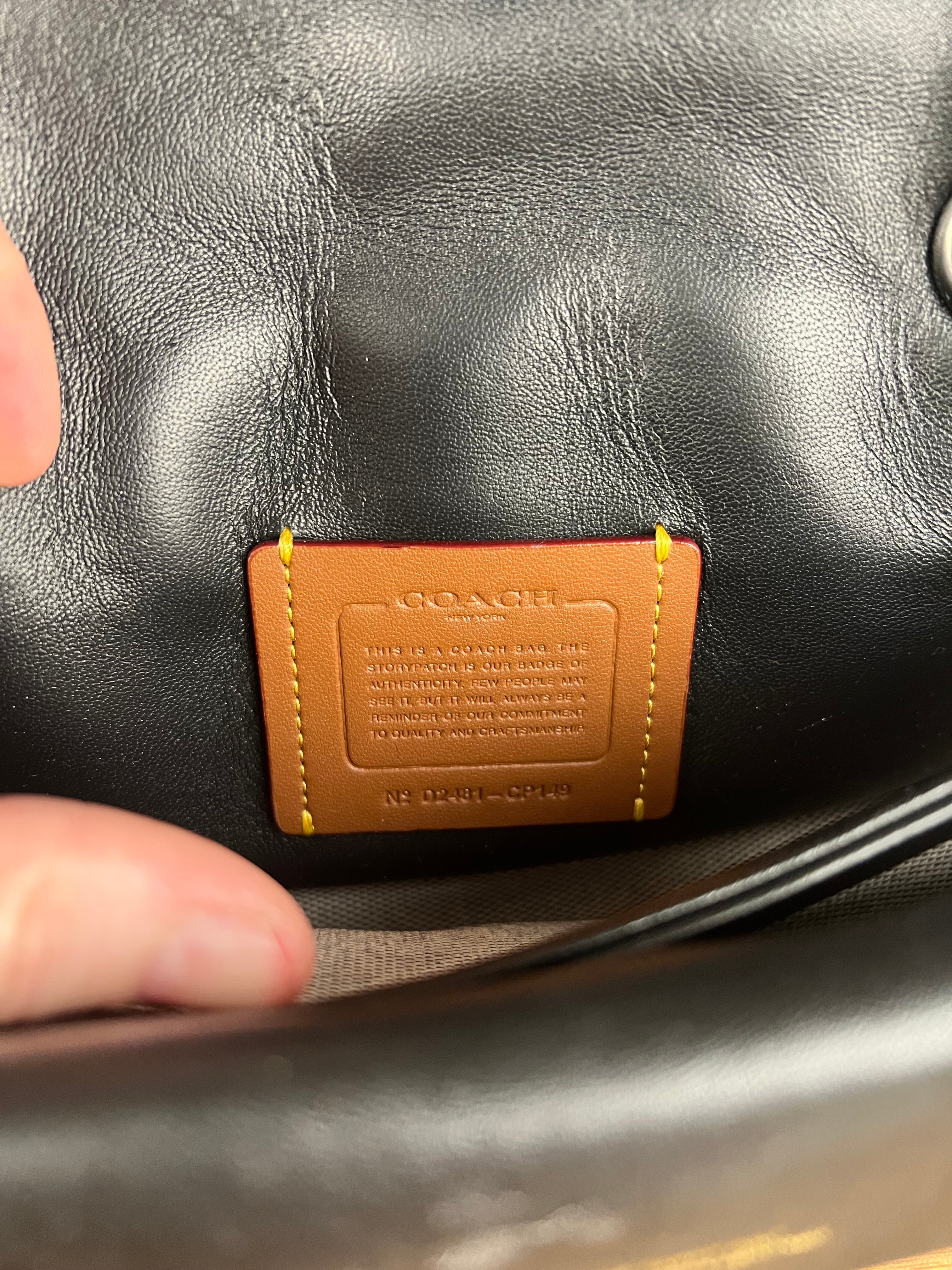 Coach Nappa Leather Black Tabby 18 Crossbody