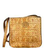 Fendi Vintage Crocodile-Embossed Leather Crossbody Bag