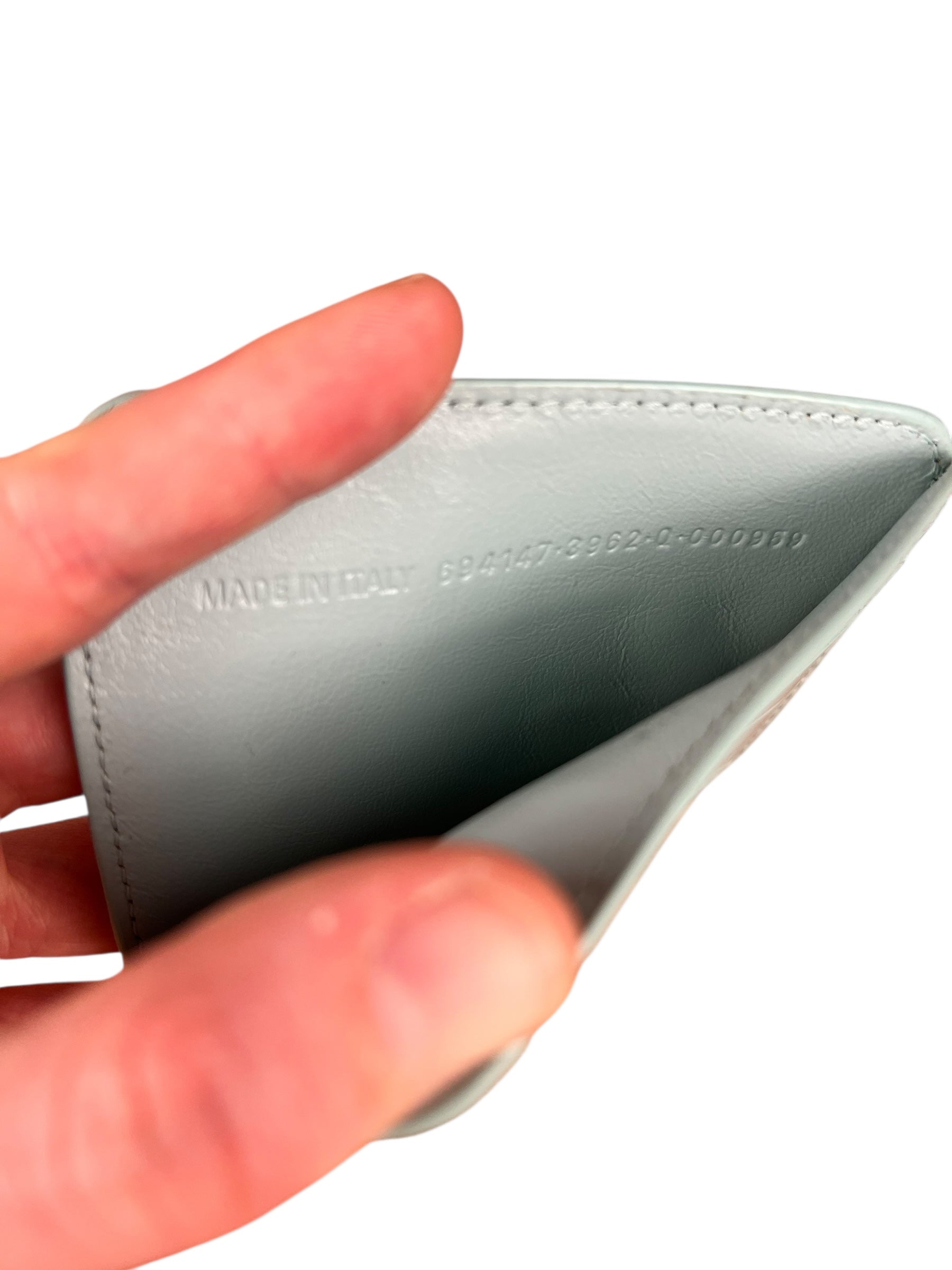 Balenciaga Leather Crocodile Cash Cardholder