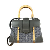 Goyard Mini Grey Goyardine Saigon Top Handle Bag