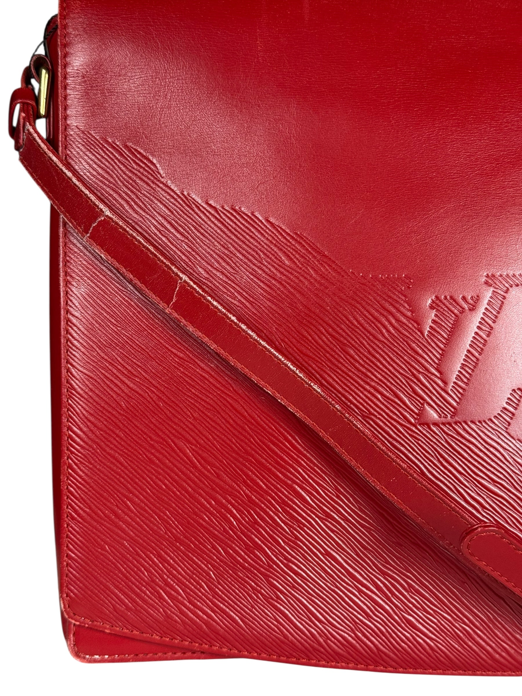 Louis Vuitton Red Epi Opera Delphes Work Bag