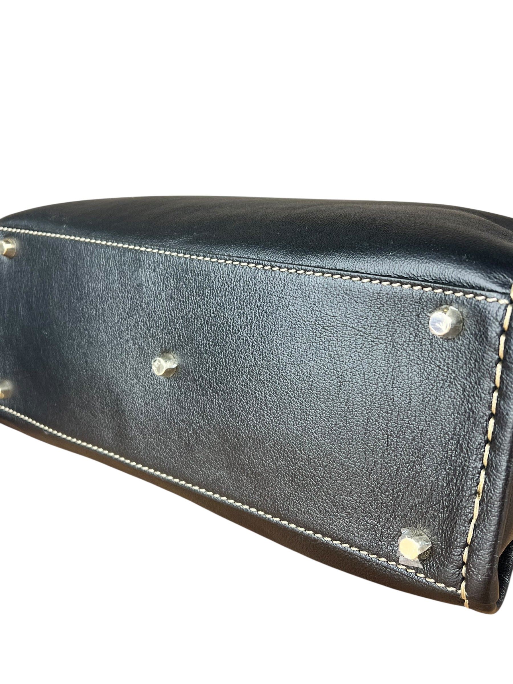 Chloe Edith Black Leather Tote Bag