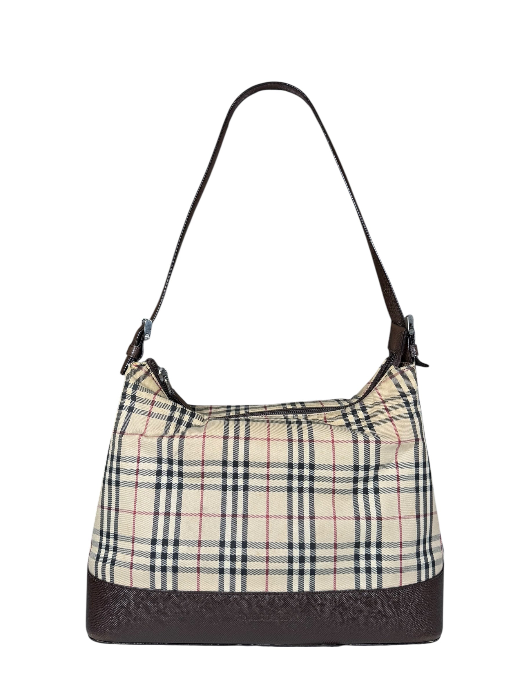 Burberry Nova Check Canvas Vintage Shoulder Bag