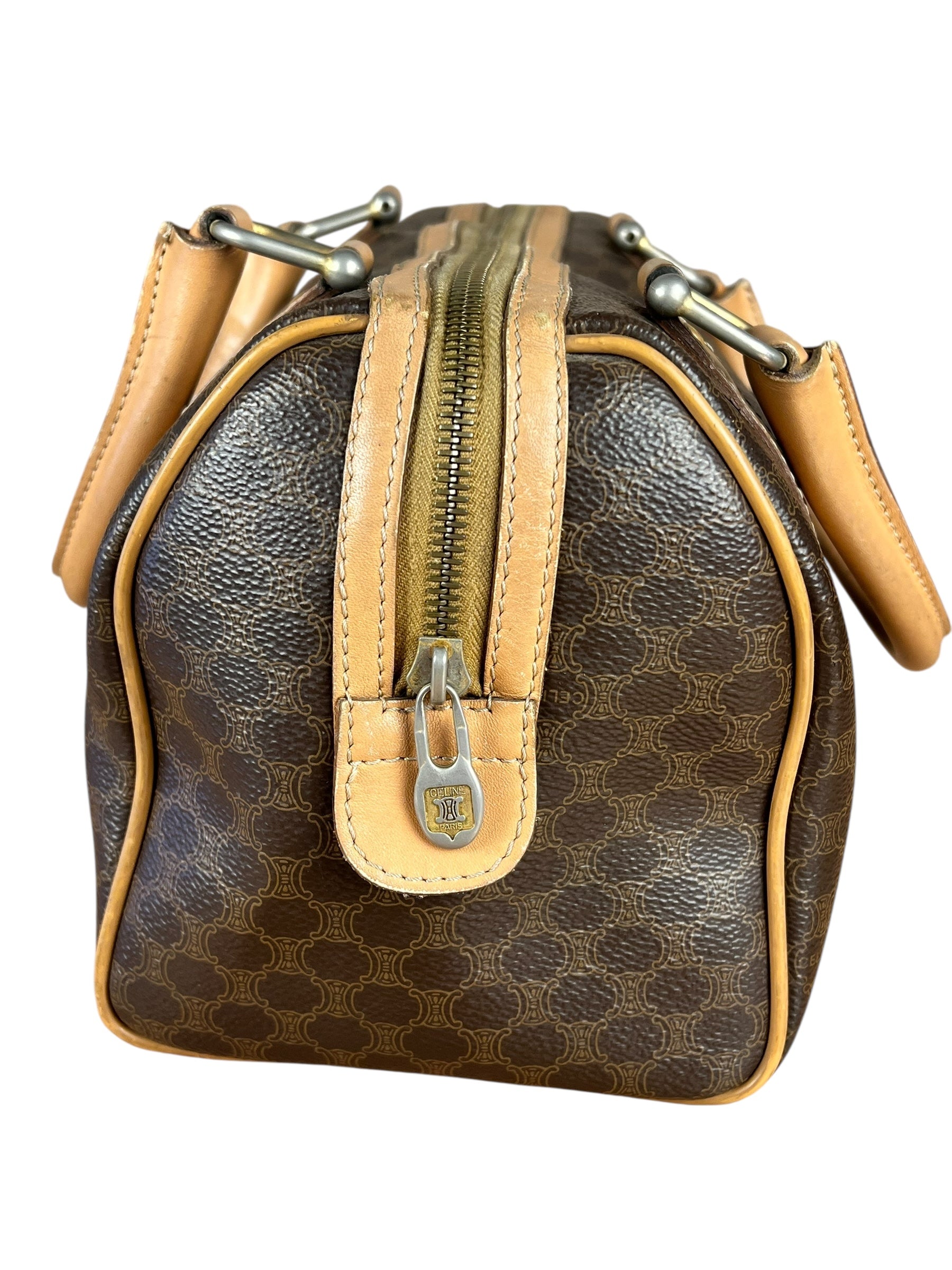 Celine Macadam Vintage Mini Boston Handbag