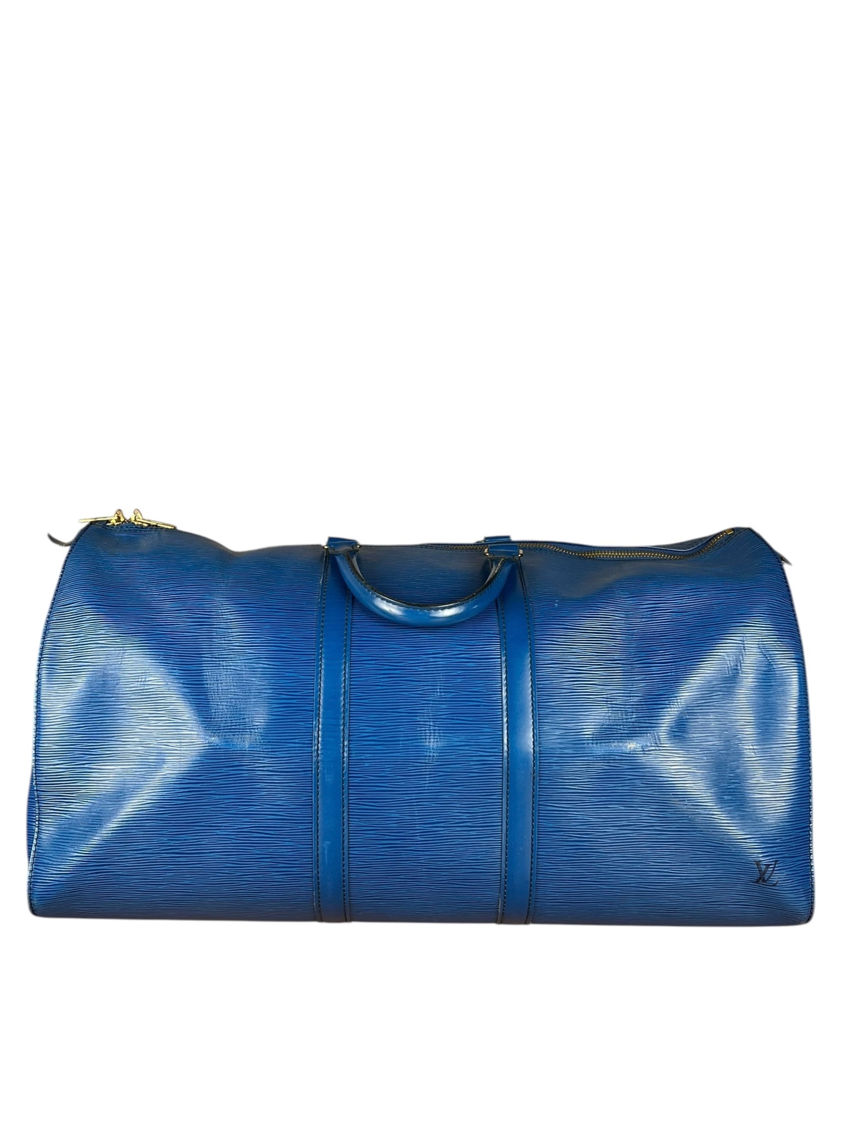 Louis Vuitton Blue Epi Keepall 55