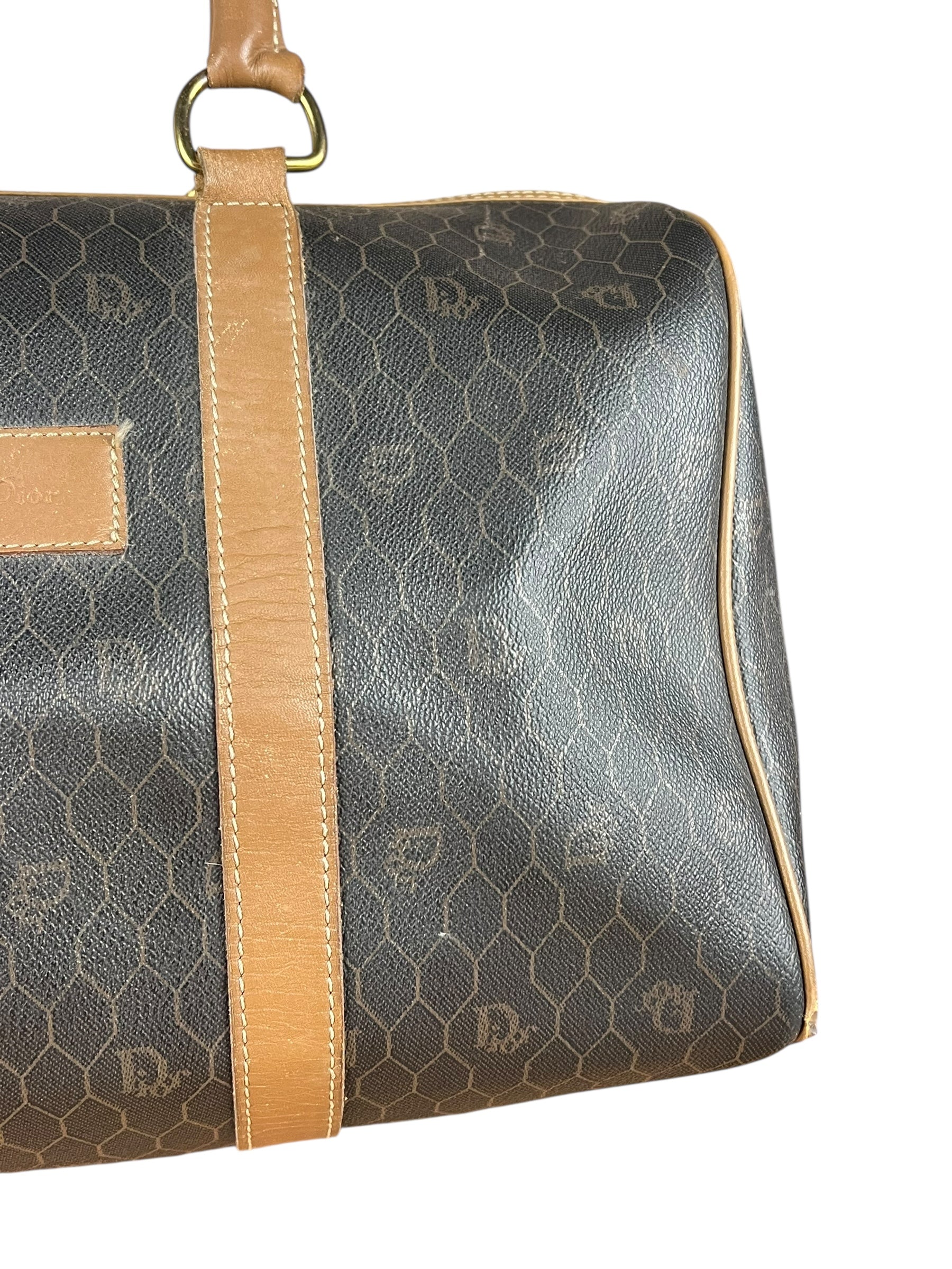 Dior Honeycomb Boston Bag Black