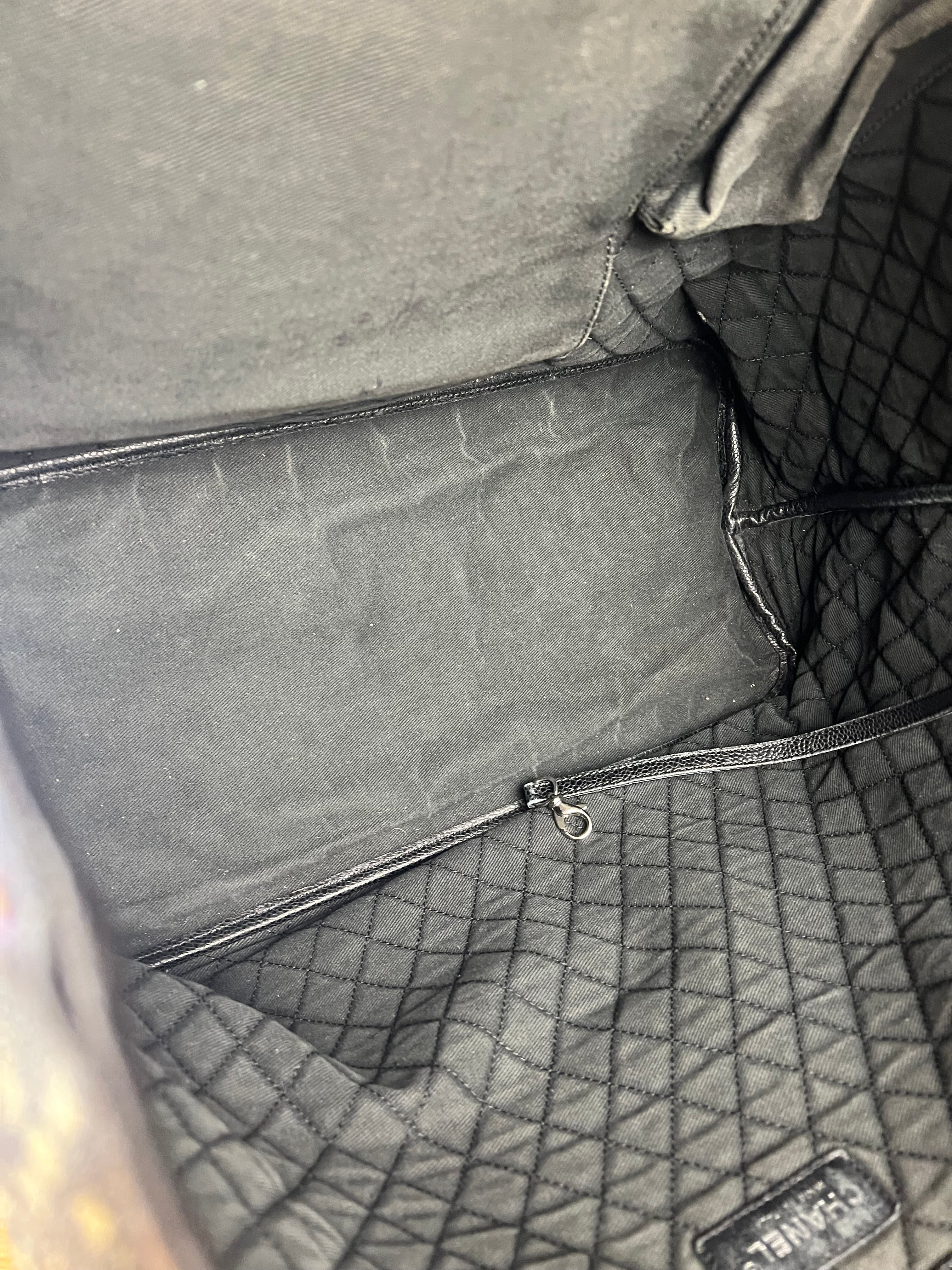 Chanel Optic Coco Chainlink Print Shoulder Tote