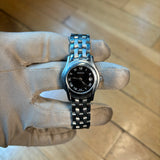 Gucci Stainless Steel Link Black Roman Numeral Dial