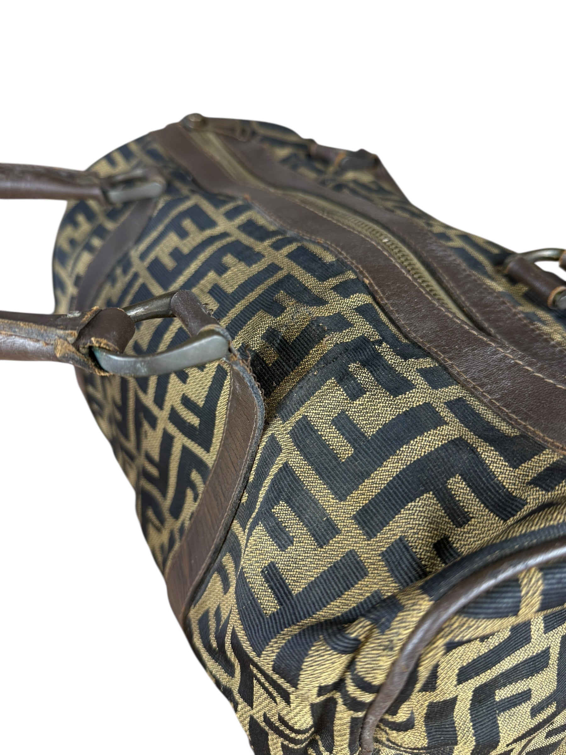 Fendi Vintage Zucca Boston Bag