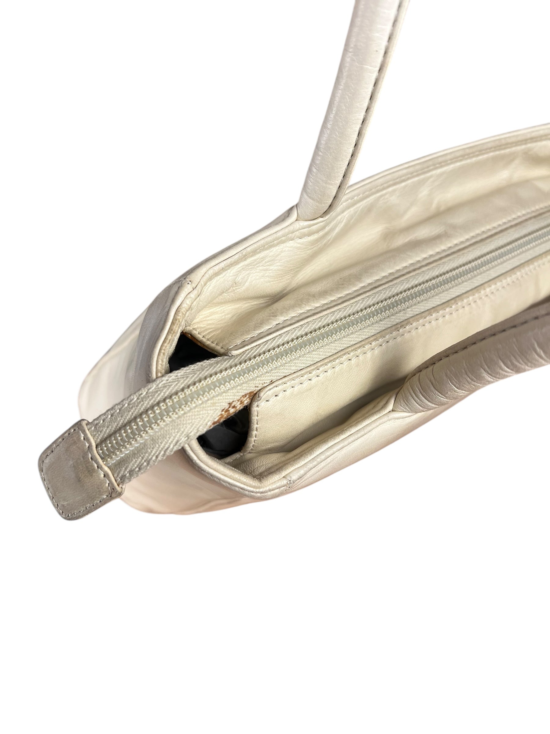 Prada Leather Tote Bag Beige/Ivory