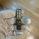 Gucci Gold Plated Link Black Dial