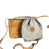 Fendi Vintage Crocodile-Embossed Leather Crossbody Bag