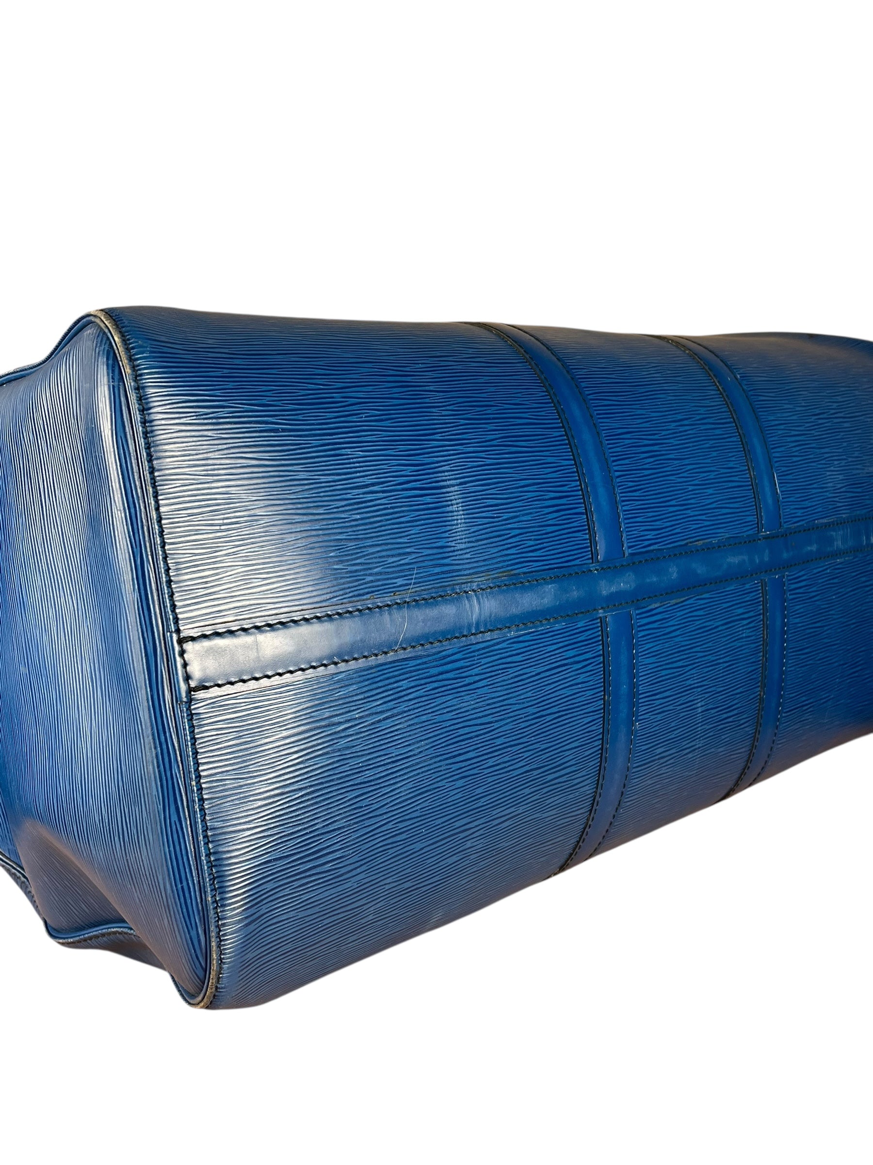 Louis Vuitton Blue Epi Keepall 55