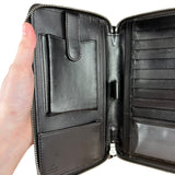 Gucci Diamante Leather Zippy Top Handle Organizer