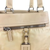 Prada Beige Nylon/Leather Shoulder Bag