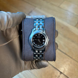 Gucci Stainless Steel Link Black Roman Numeral Dial