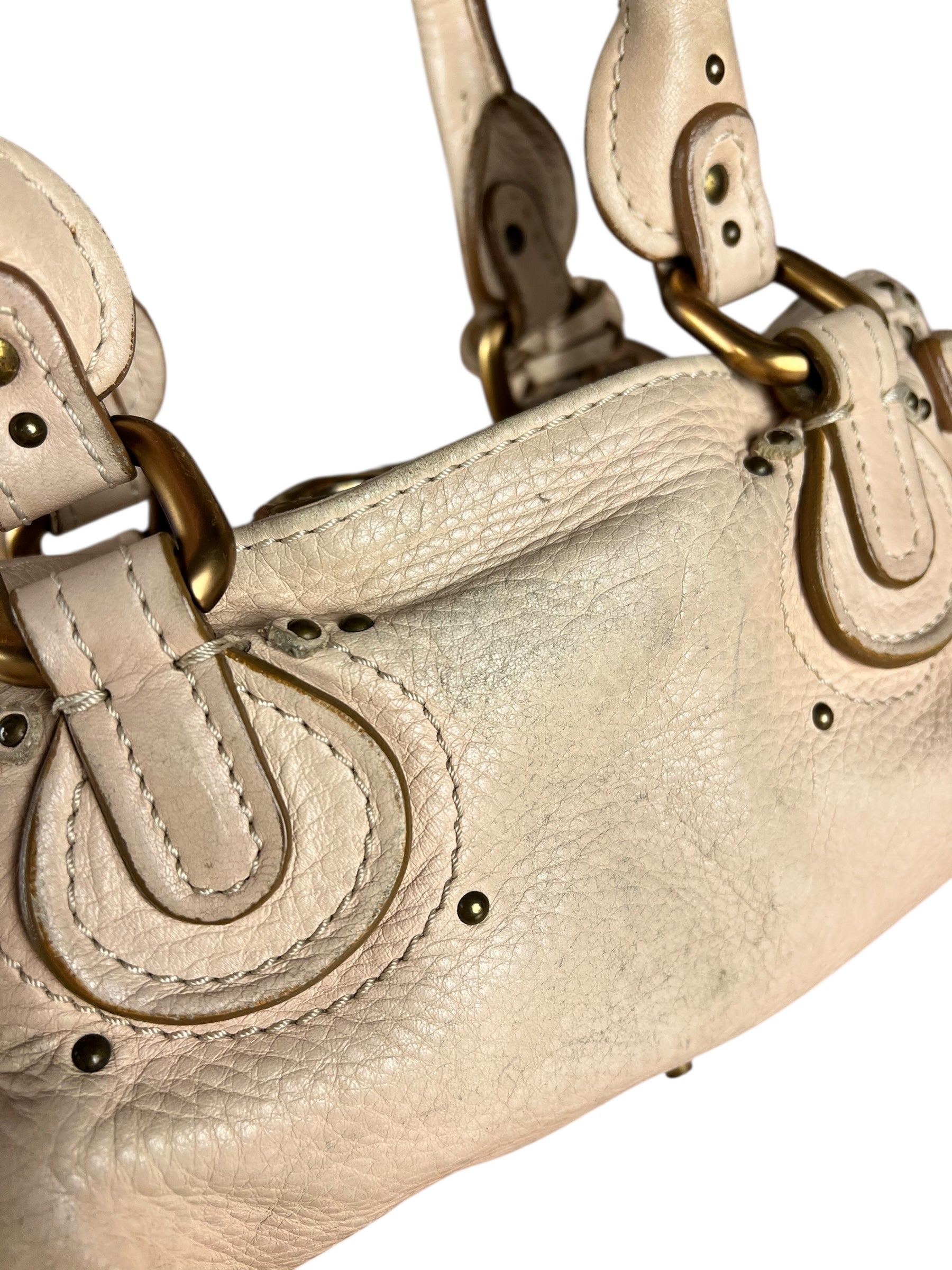 Chloe Vintage Mini Chloe Paddington Bag Beige