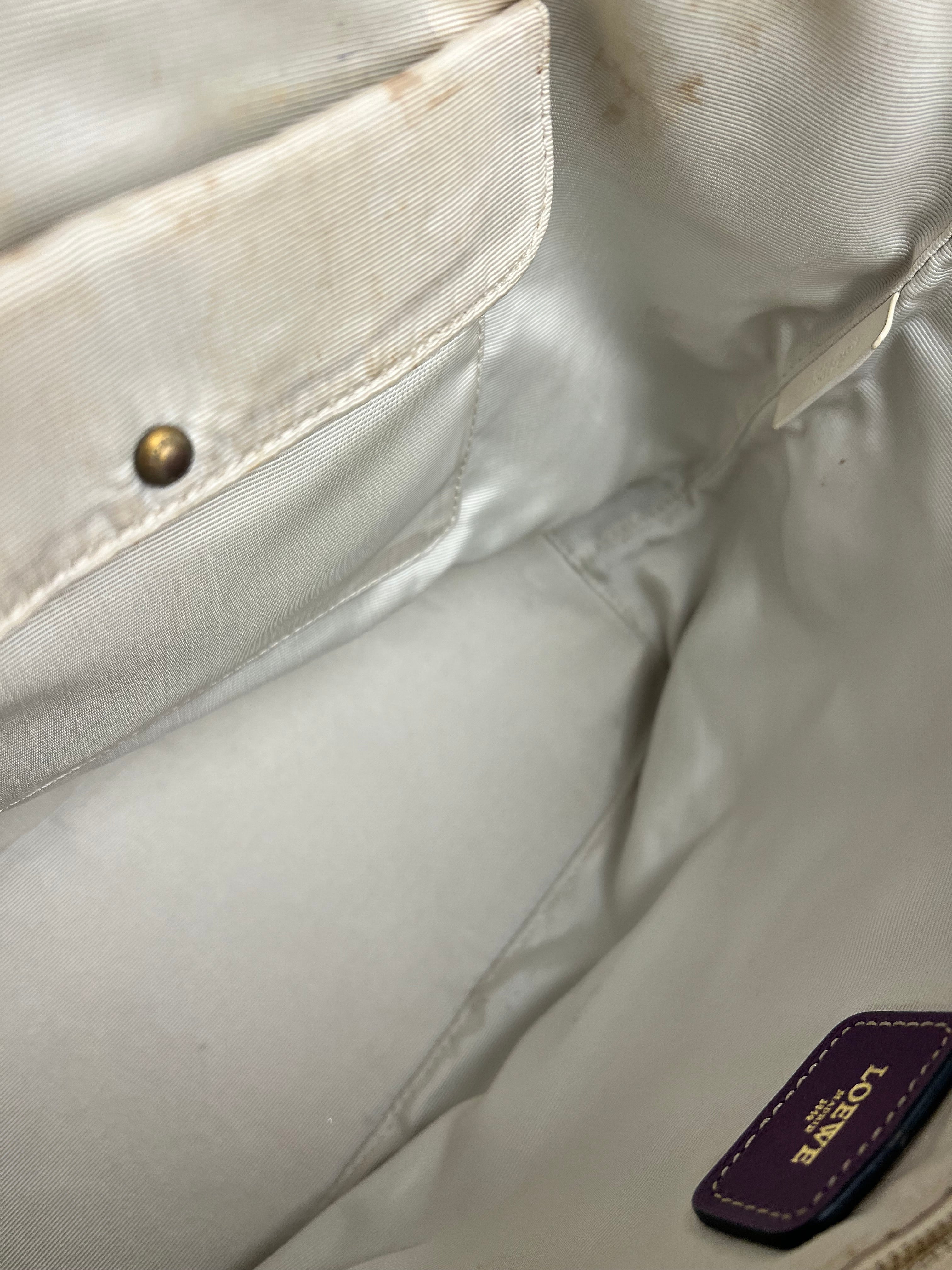 Loewe Vintage Purple Anagram Shoulder Tote