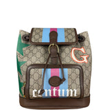 Gucci GG Equestrian Coated Canvas Backpack
