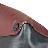 Prada Black/Burgundy Leather Shoulder Tote