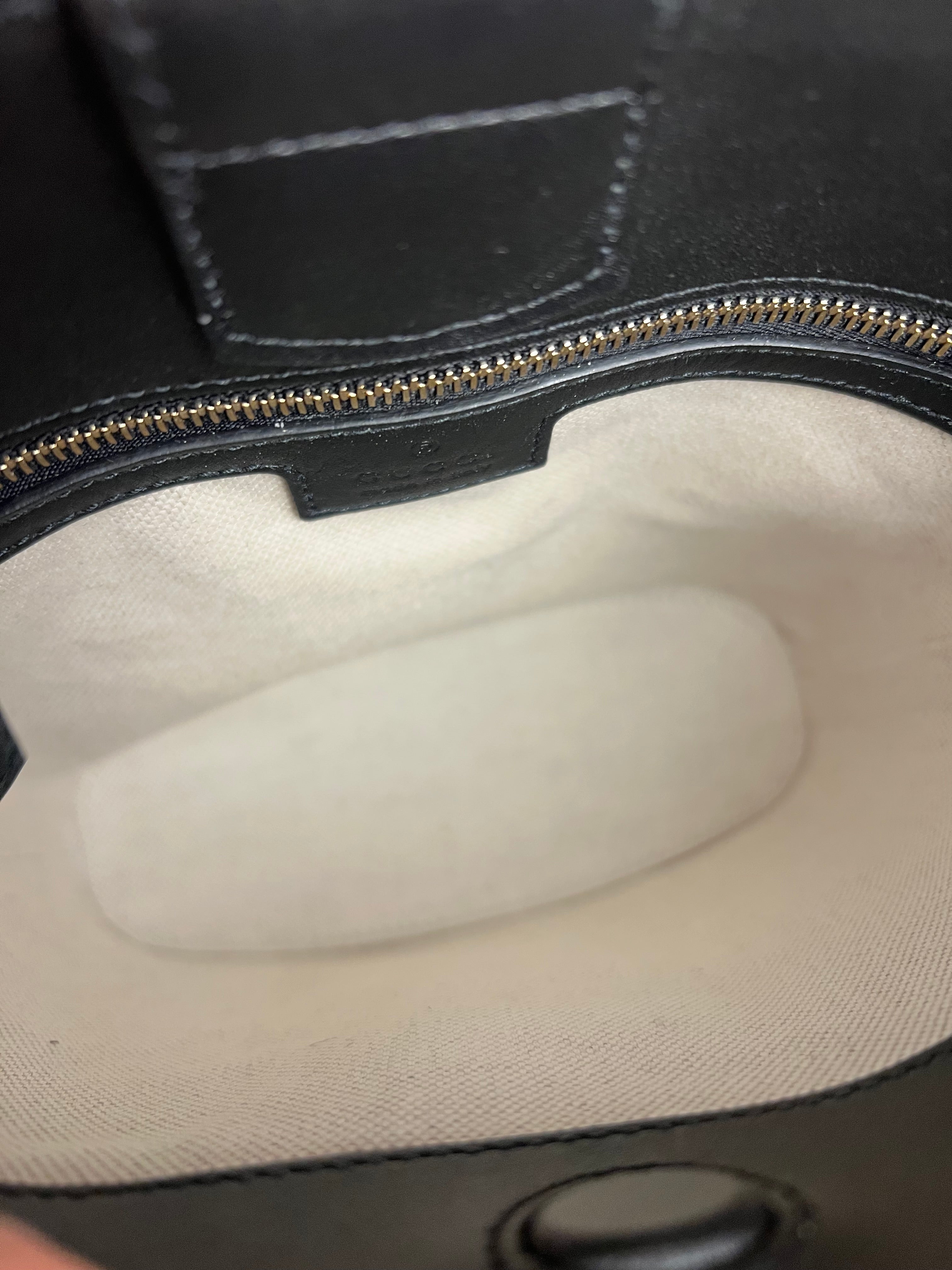 Gucci 73 Small Bucket Bag Zebra Print