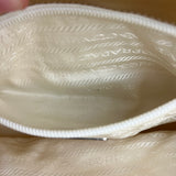 Prada Vintage White/Brown Top Handle Bag