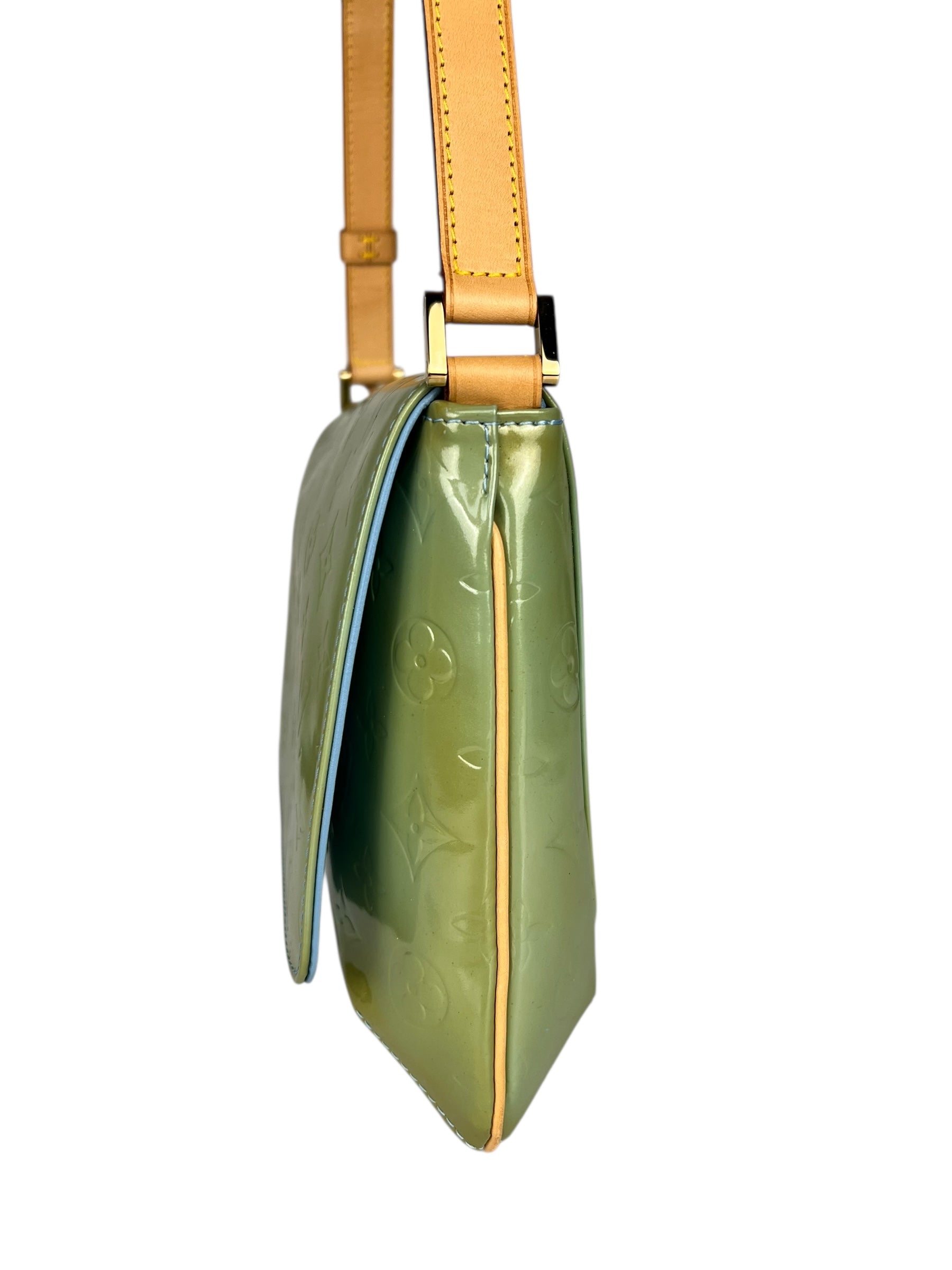 Louis Vuitton Monogram Vernis Green Thompson Shoulder Bag
