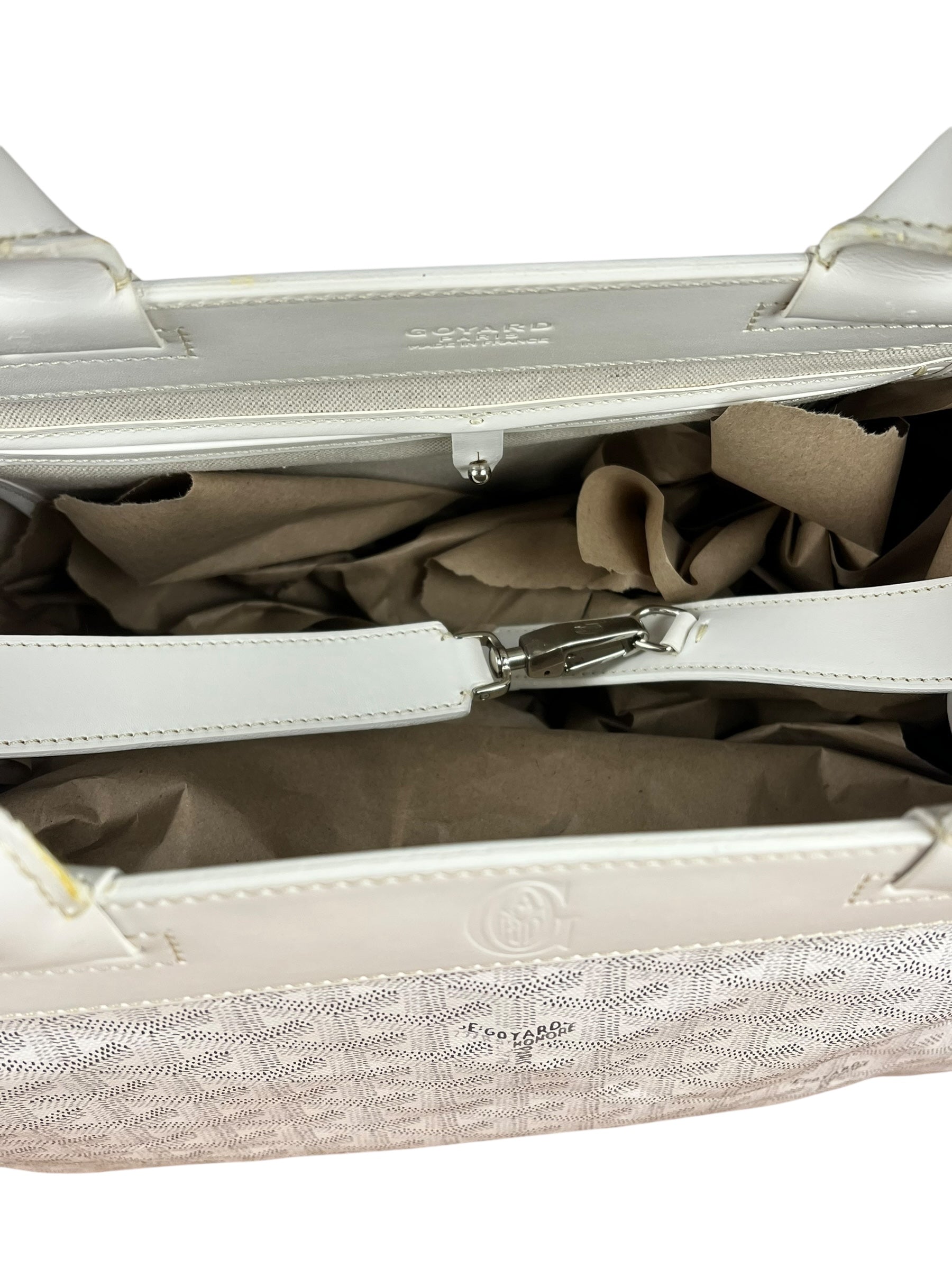 Goyard Bellechasse Goyardine MM White