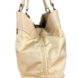 Prada Beige Nylon/Leather Shoulder Bag