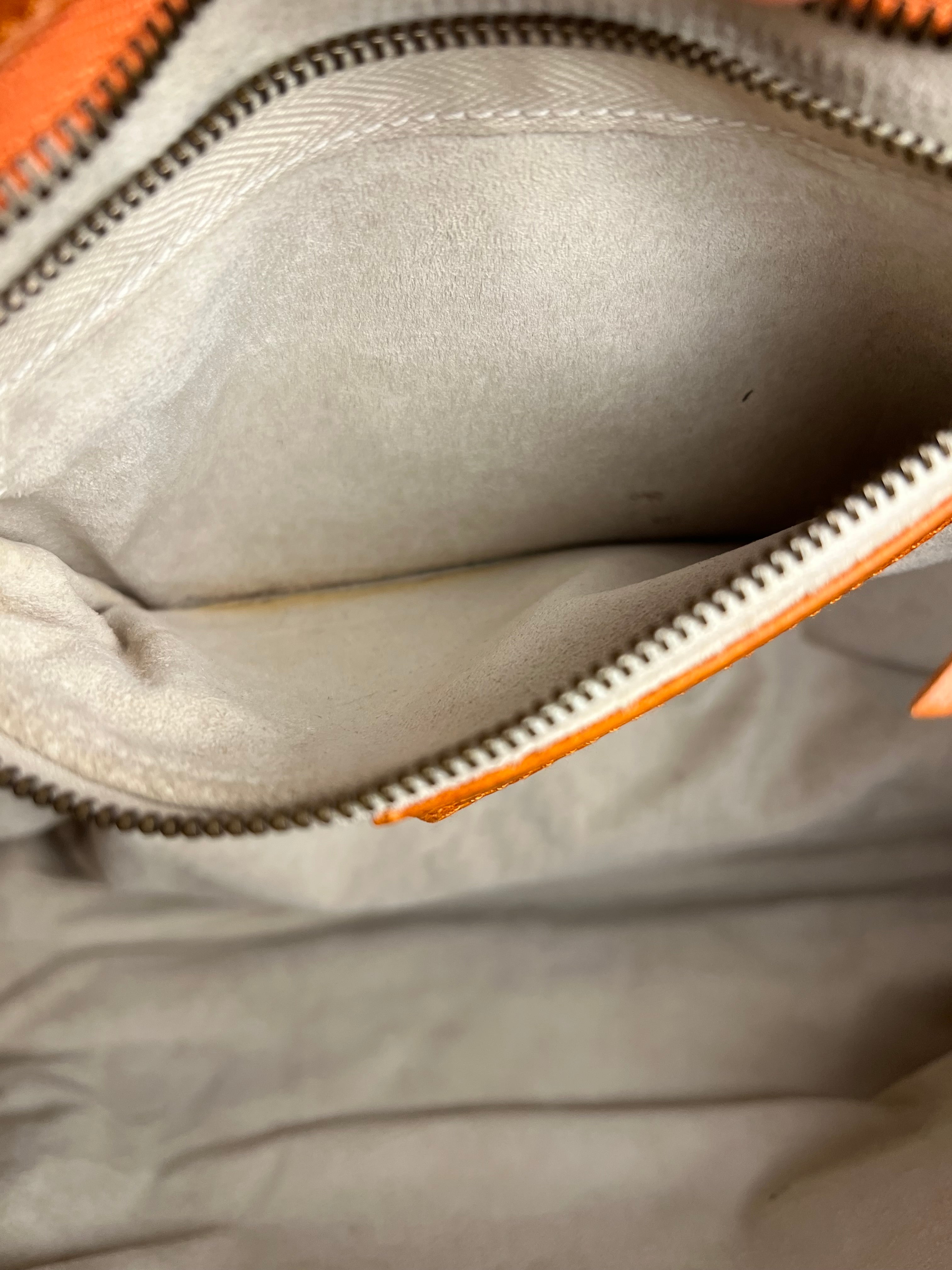 Balenciaga Wool Knit Orange City Bag
