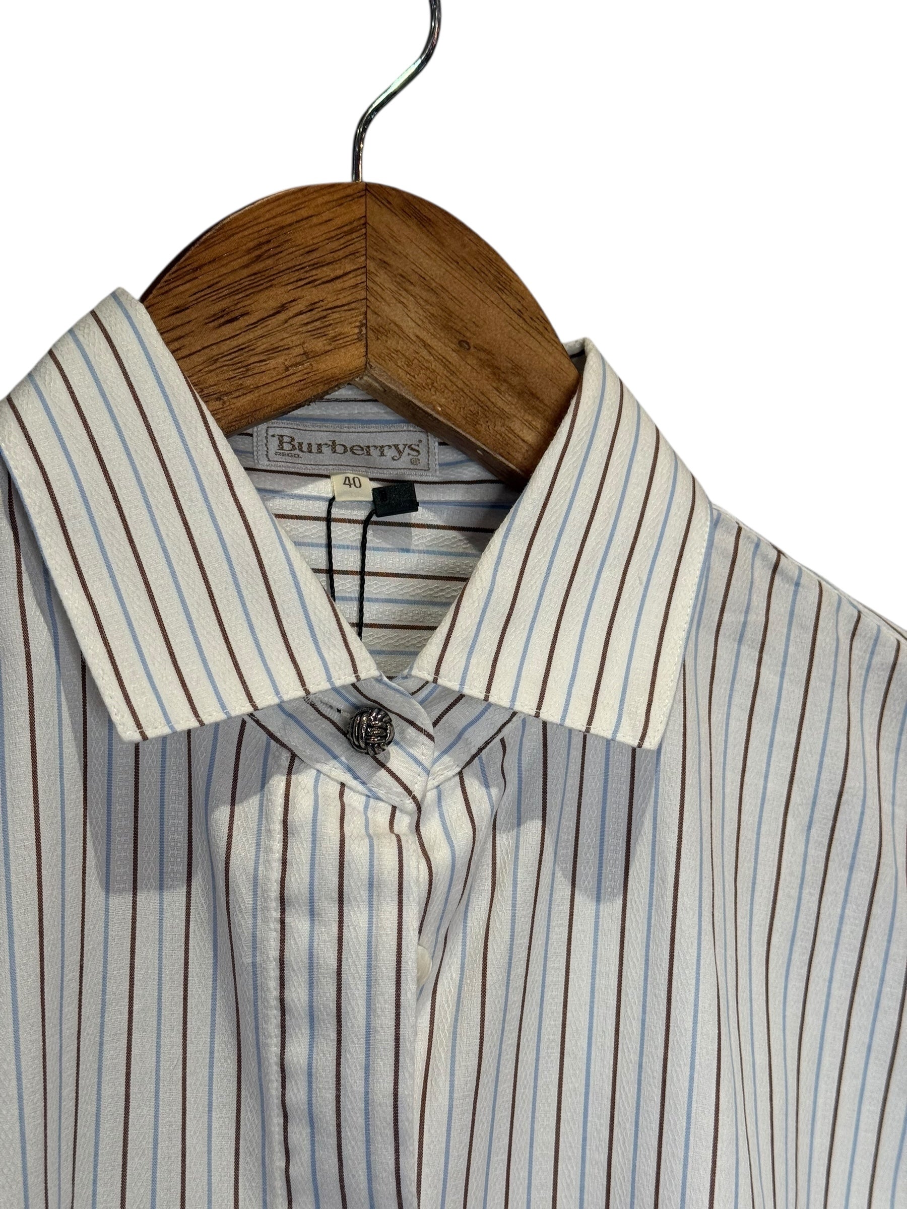 Burberry Button Up Stripped Top