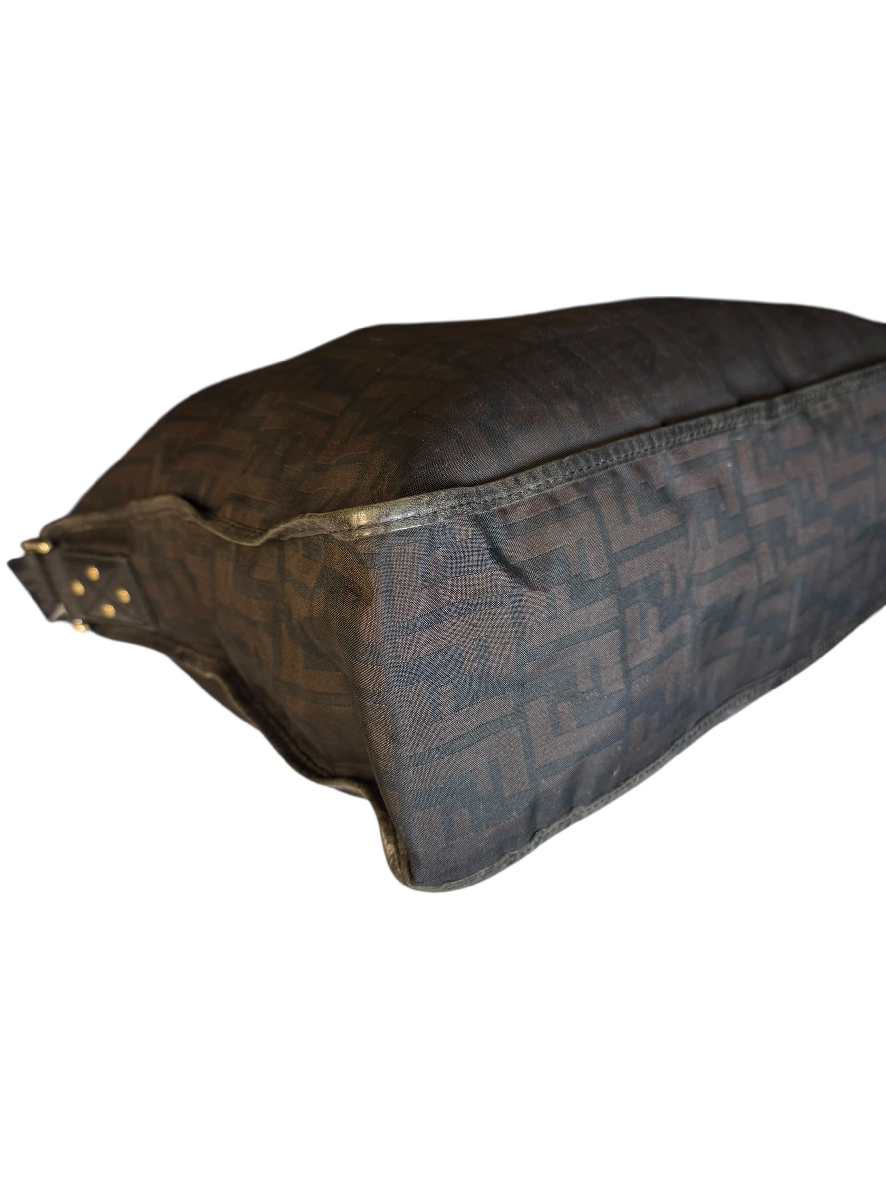 Fendi Black Zucca Canvas Chef Shoulder Bag