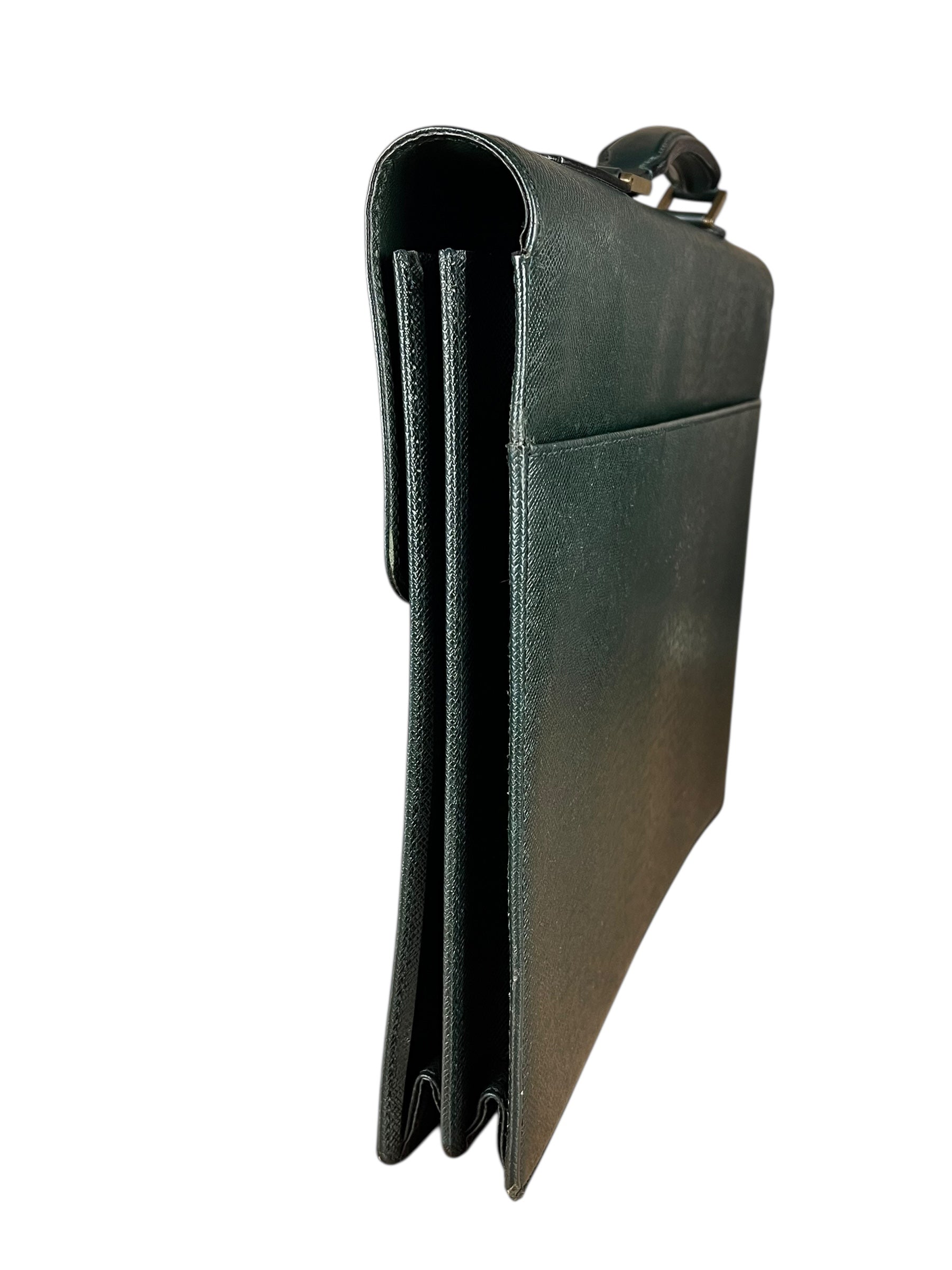 Louis Vuitton Epi Green Top Handle Briefcase