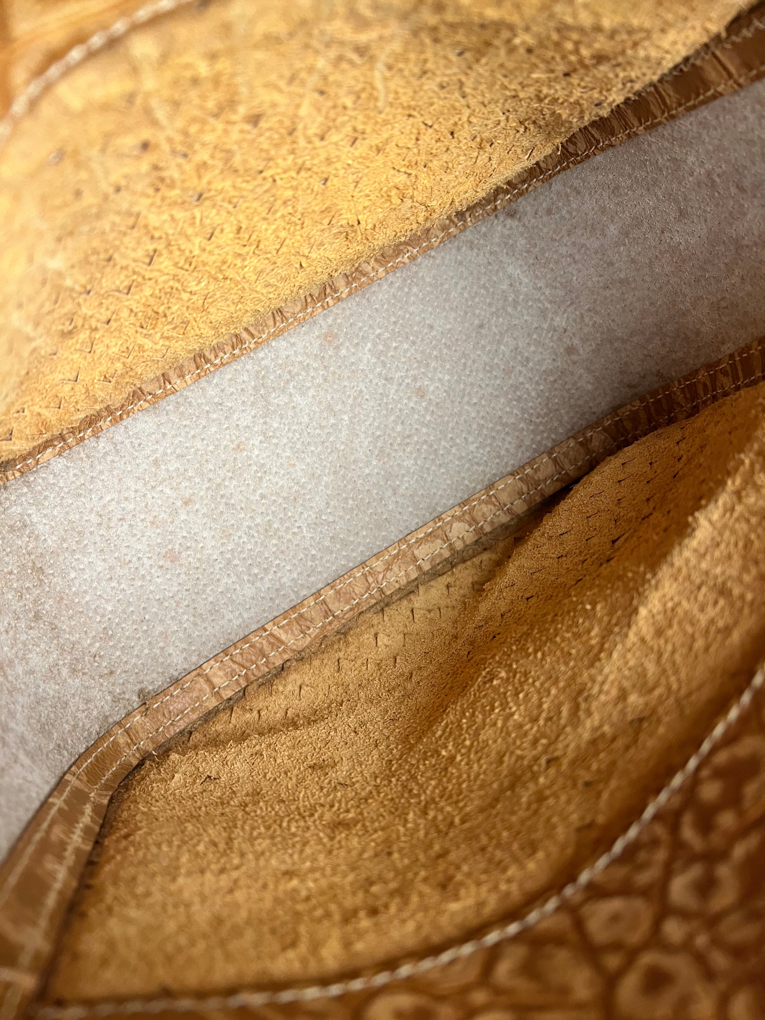 Fendi Vintage Crocodile-Embossed Leather Crossbody Bag