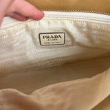 Prada Vintage White/Brown Top Handle Bag