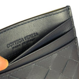 Bottega Veneta Intrecciato Cardholder Navy/Olive