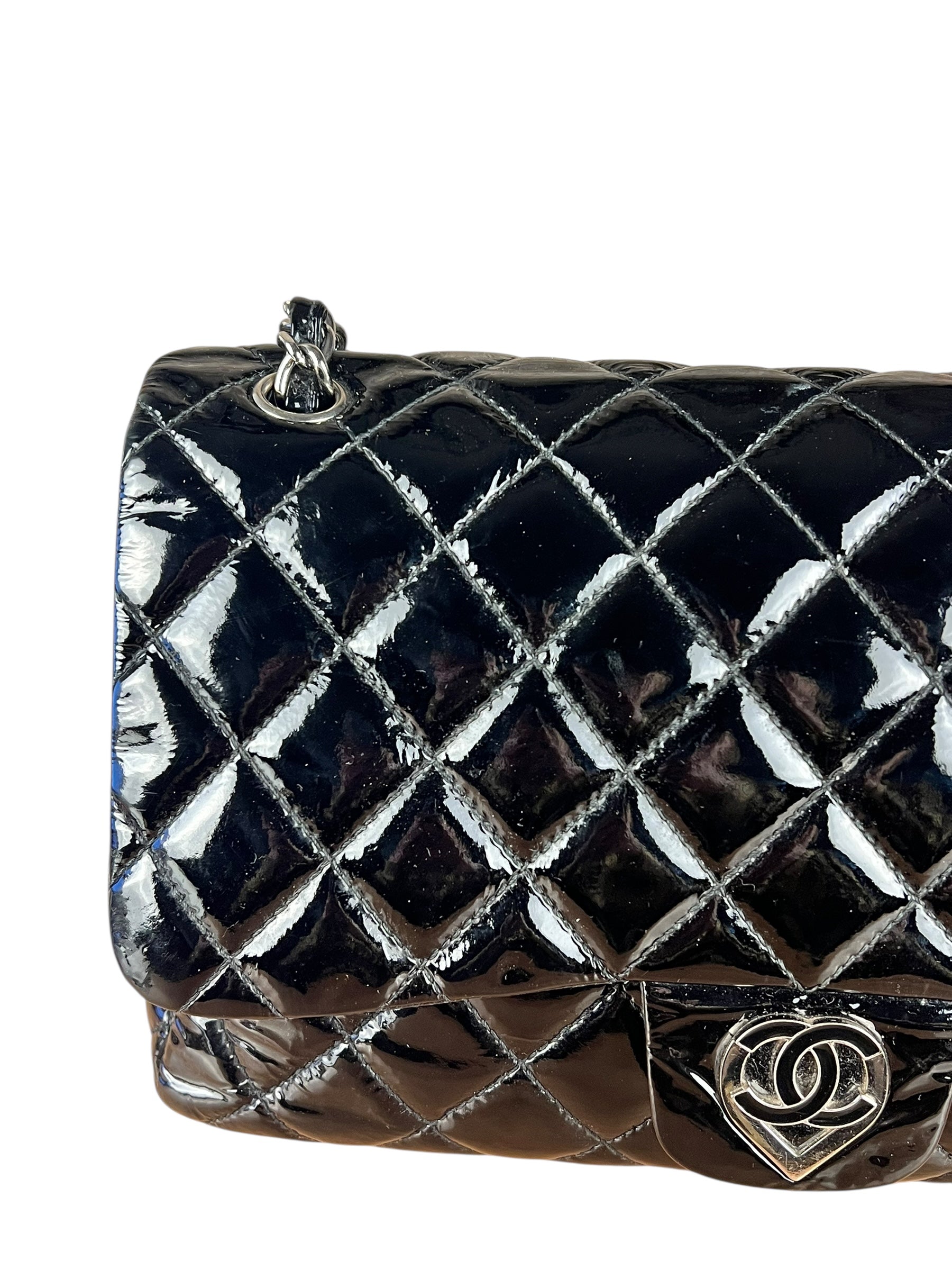 Chanel Black Patent Leather Classic Flap Bag ('08-'09)