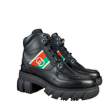 Gucci Romans Leather Interlocking G Ankle Boots