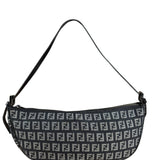 Fendi FF Black Canvas Boat Pochette